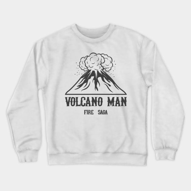 Volcano Man Crewneck Sweatshirt by Tamie